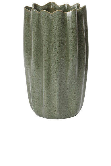 Ferm Living Nium Vase in Dark Sage