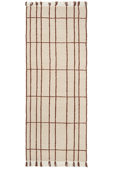 Ferm Living Sen Runner in Parchment & Chestnut