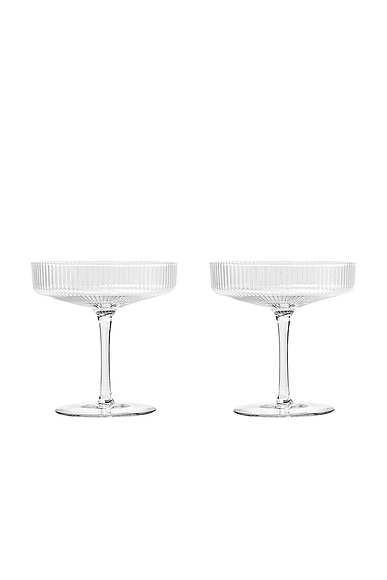 Ripple Champagne Saucers - Set Of 2