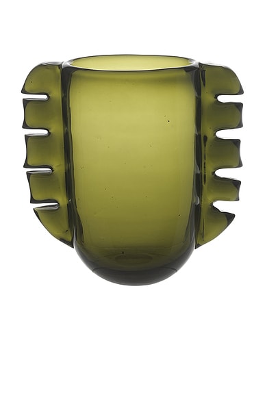 Ferm Living Alas Vase in Moss Green