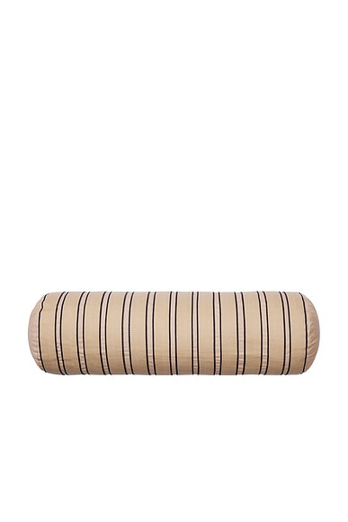 Ferm Living Twill Bolster Cushion in Cashmere & Black