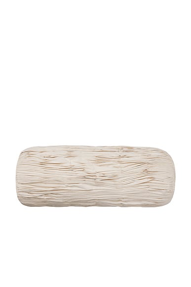 Ferm Living Falda Smocked Bolster Cushion in Undyed