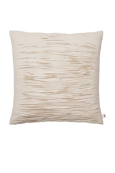 Ferm Living Falda Smocked Cushion in Undyed