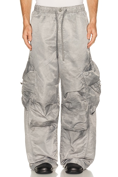 Sand Washed Nylon Cargo Pants