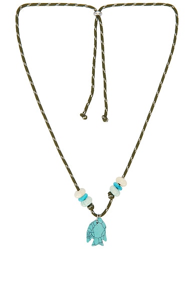 Flòwze X Collanine Colorate Necklace in Military Green