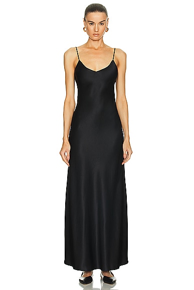 Shop Gabriela Hearst Ainsley Dress In Black
