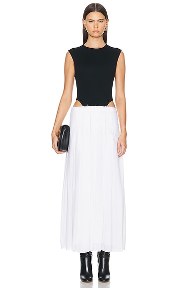 Shop Gabriela Hearst Mina Dress In Black & Ivory