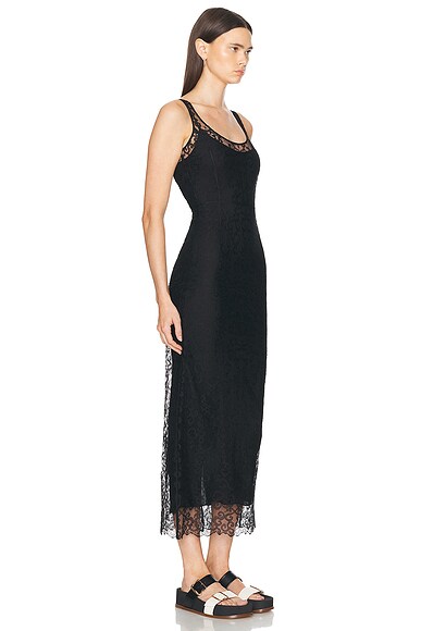 Gabriela Hearst Polus Lace Sleeveless Maxi Dress In Black