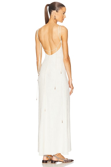 Gabriela Hearst Avebury Slip Dress in Ivory
