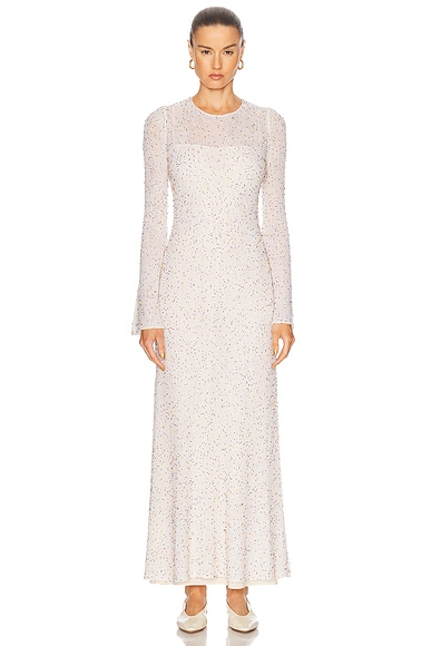 Gabriela Hearst Chandra Dress in Ivory Multi