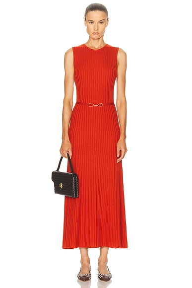 Gabriela Hearst Meier Dress in Antelope Orange