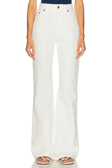 Gabriela Hearst Willa Long Bootcut Leg in White
