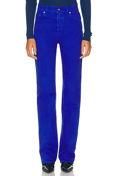 Gabriela Hearst Rey Straight Leg in Cobalt
