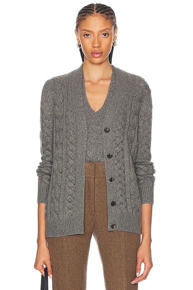 IRO Sidora Cardigan Sweater in Light Grey FWRD