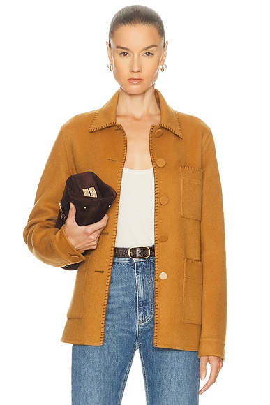 Gabriela Hearst Ulu Chore Jacket in Yellow Ochre