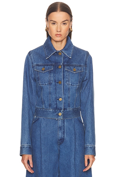 Gabriela Hearst Bronte Jacket in Uruguayan Blue