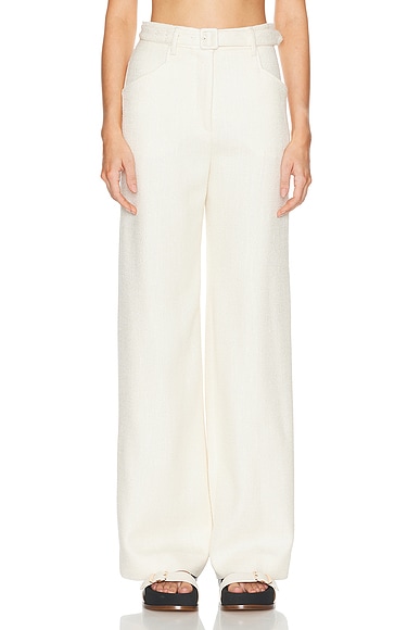 Shop Gabriela Hearst Norman Pant In Ivory