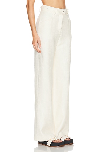 Shop Gabriela Hearst Norman Pant In Ivory