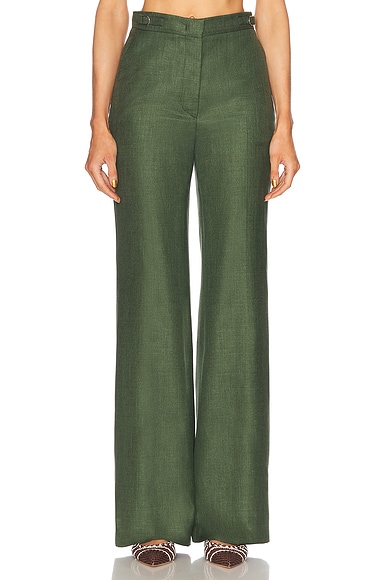 Gabriela Hearst Vesta Pant in Olive