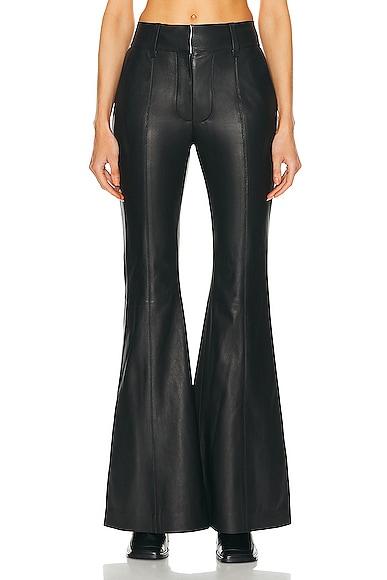 THE ATTICO - High Waist Leather Trousers