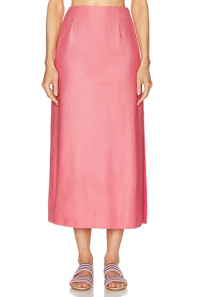 Gabriela Hearst Defina Skirt in Watermelon