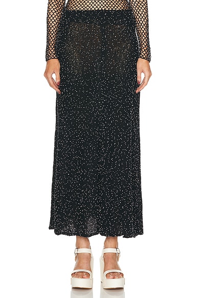 Shop Gabriela Hearst Floris Skirt In Black & White Beads