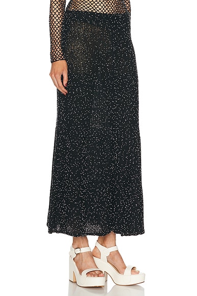 Shop Gabriela Hearst Floris Skirt In Black & White Beads