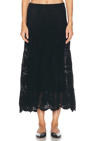 Gabriela Hearst Cleo Skirt in Black