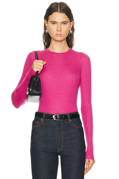 Gabriela Hearst Browning Knit Top in Fuchsia