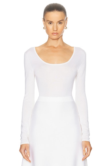 Gabriela Hearst Emily Bodysuit in Ivory