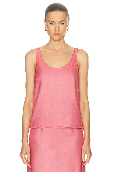 Gabriela Hearst Muriel Tank Top in Watermelon