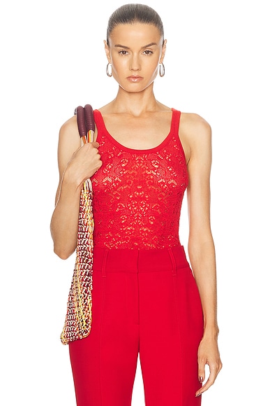 Gabriela Hearst Pontus Tank Top in Scarlet Red