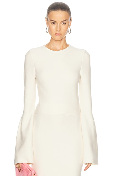 Gabriela Hearst Talos Top in Ivory