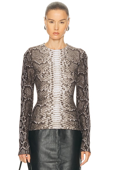 Gabriela Hearst Asha Top in Greyscale