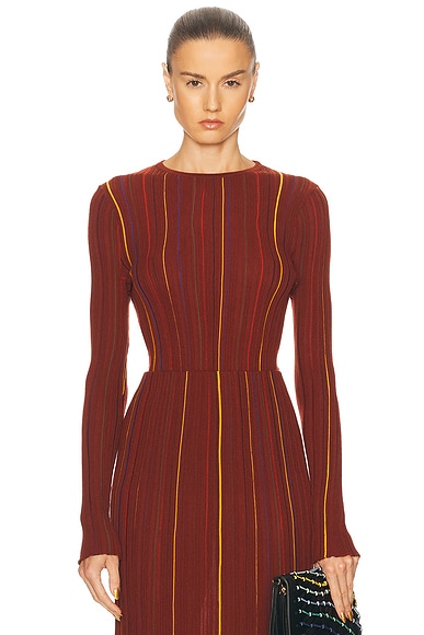 Gabriela Hearst Augie Top in Burnt Sienna