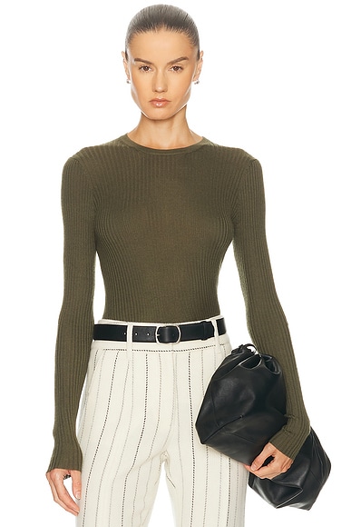 Gabriela Hearst Browning Knit Top in Olive