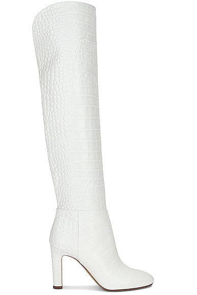 Linda Over The Knee Boot in White