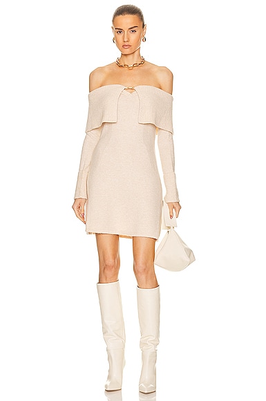 Cult Gaia Edna Knit Dress in Ivory