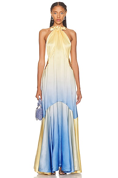 Cult Gaia Iris Gown In Prosecco Ombre