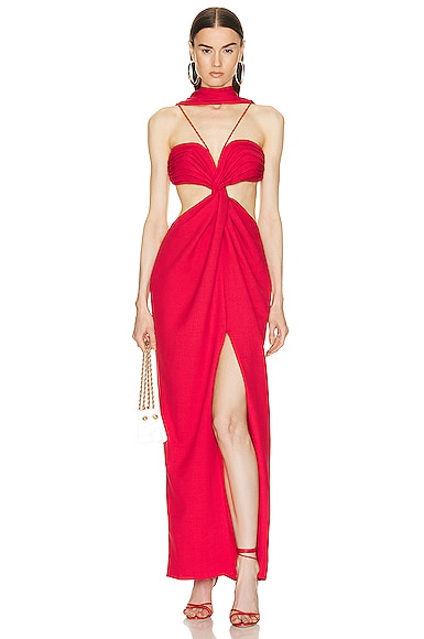 Cult Gaia Cody Gown in Red
