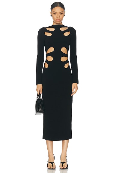 Givenchy Butterfly Print Long Sleeve Dress in Multi FWRD