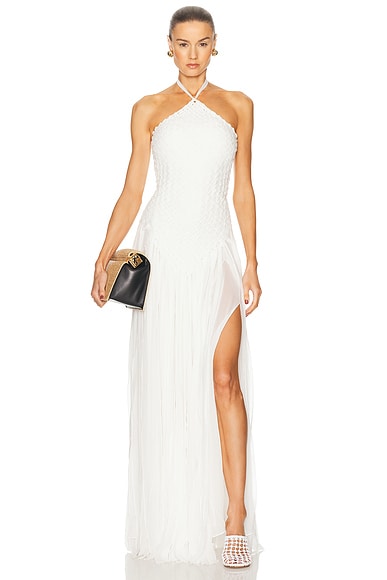 THE ATTICO Saskia Midi Dress in White | FWRD