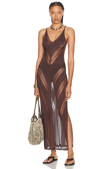 Elza Knit Dress in Chocolate