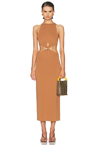 Cult Gaia Cypress Dress in Rich Clay
