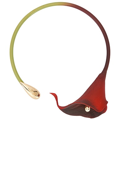 Cult Gaia Calla Choker Necklace in Vermillion Multi