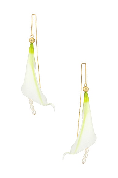 Cult Gaia Calla Earring In White