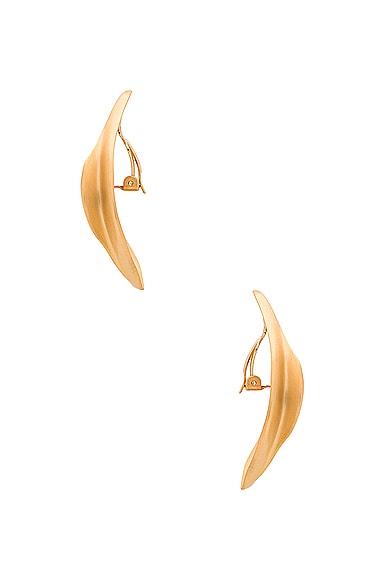 Shop Cult Gaia Erin Earrings In Brushed Brass