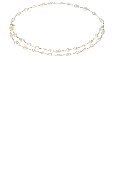 Cult Gaia Vana Belt And Necklace in Pearl