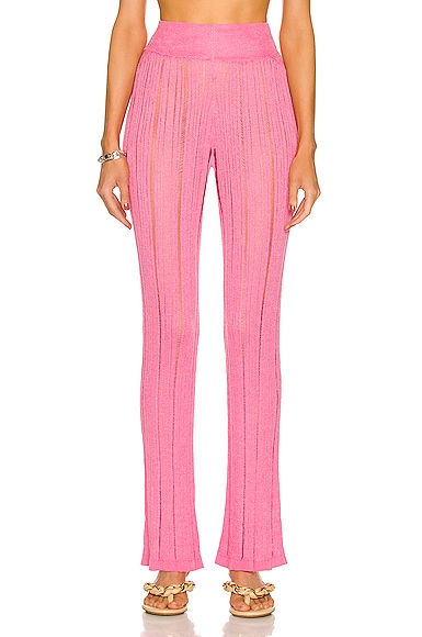 Cult Gaia Savannah Knit Pant in Pink