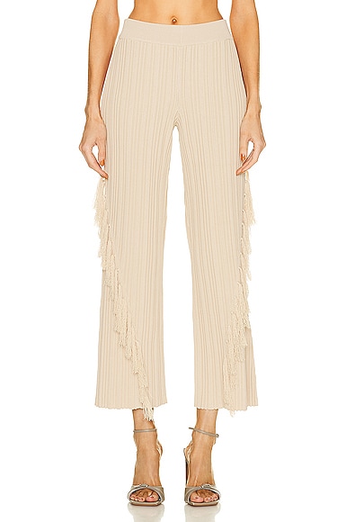 Cult Gaia Maude Knit Pant in White